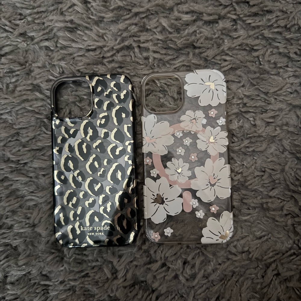 Two Kate spade MagSafe IPhone 13 phone cases.